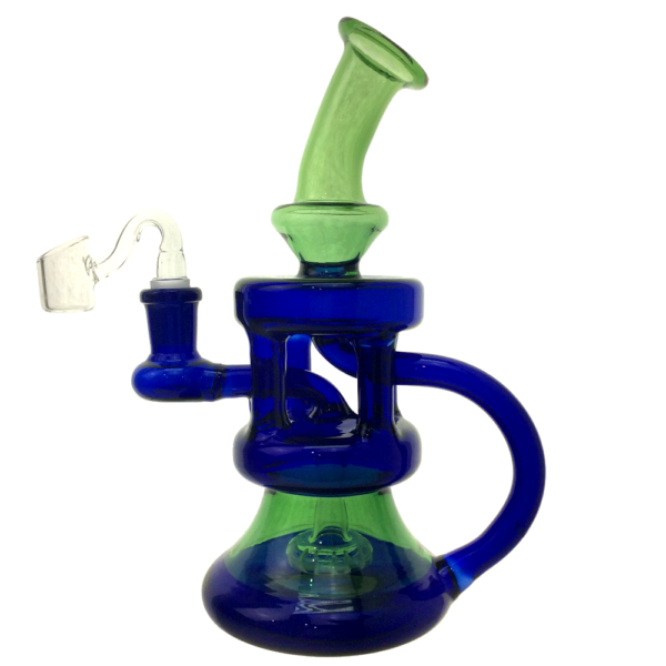 8-inch-2-color-recycler-w-banger-water-pipe
