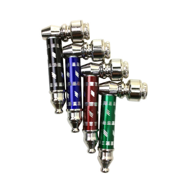 25 Inch Premium Diamond Cut Metal Hand Pipe With Lid 