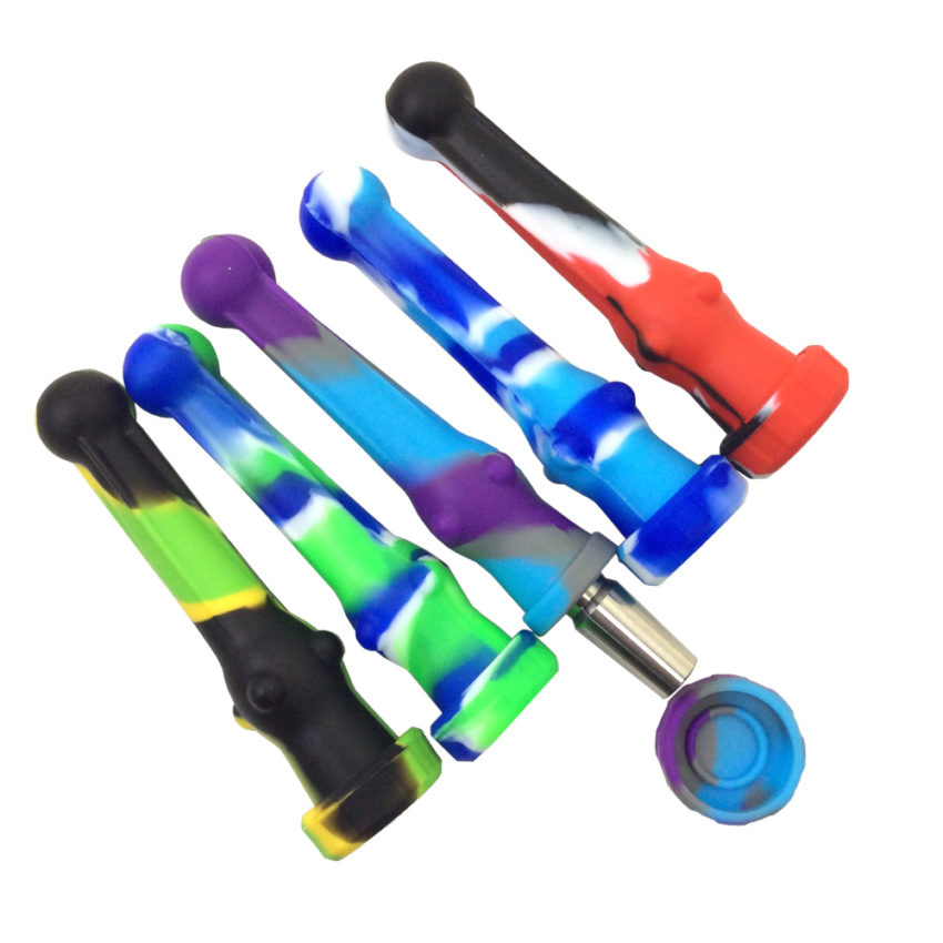 SILICONE 14MM NECTAR COLLECTOR PEN WITH TITANIUM TIP & CAP