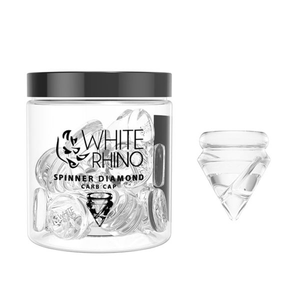 white-rhino-glass-diamond-spinner-carb-cap-15-ct-jar