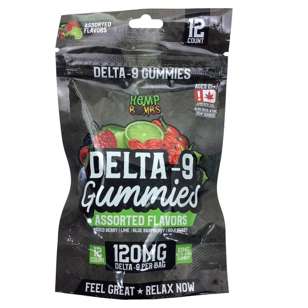 D9 HEMP BOMBS GUMMIES 120MG ASSORTED FLAVORS