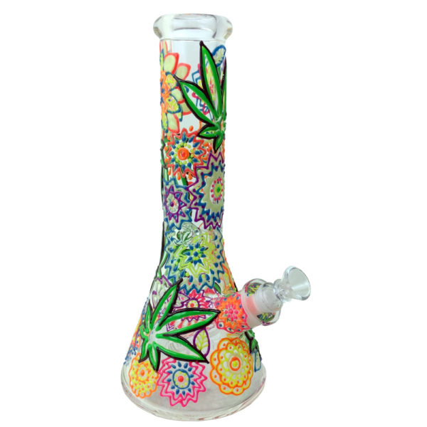 12-inch-gid-leaf-and-flowers-beaker-water-pipe