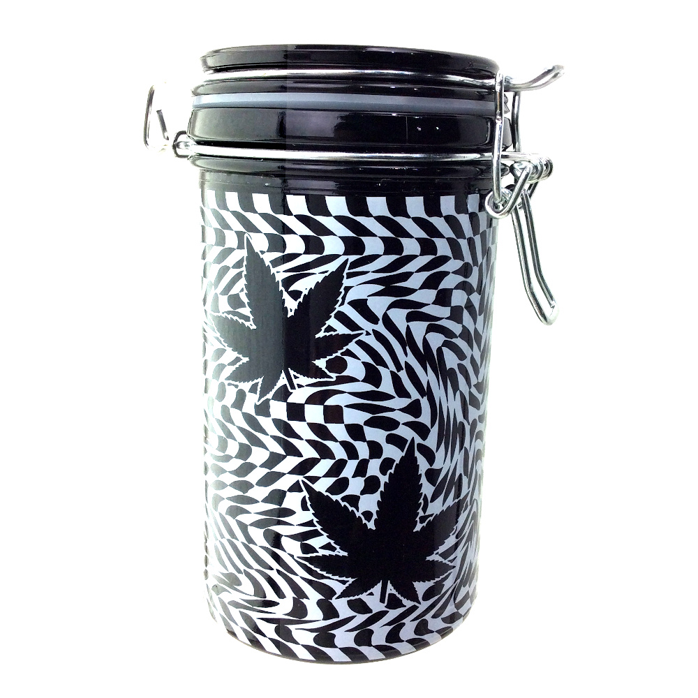 48961 xlarge-jar-black-leaf-on-checkerboard