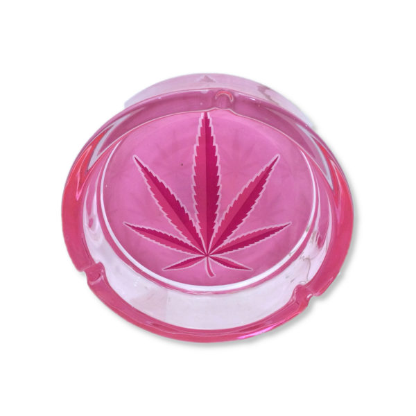ashtray-large-glass-6-inch-pink-kush-leaf