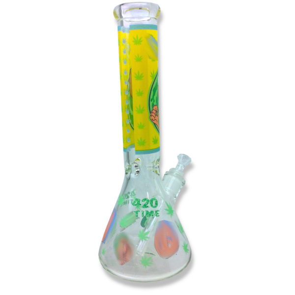 14-inch-uv-glow-in-the-dark-assorted-logo-rm-beaker-water-pipe