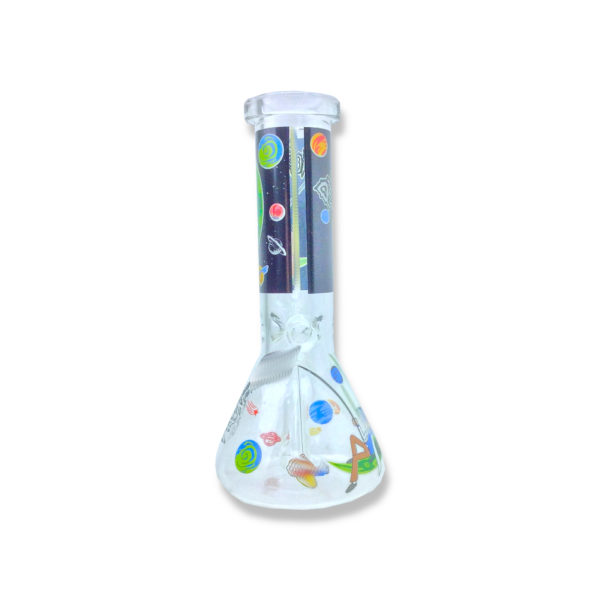 8-inch-uv-glow-in-the-dark-assorted-logo-rm-beaker-water-pipe