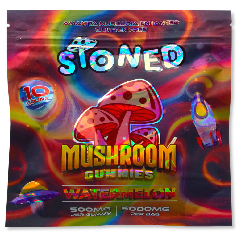 STONED MUSHROOM GUMMIES WATERMELON 5000MG/10GUMMIES