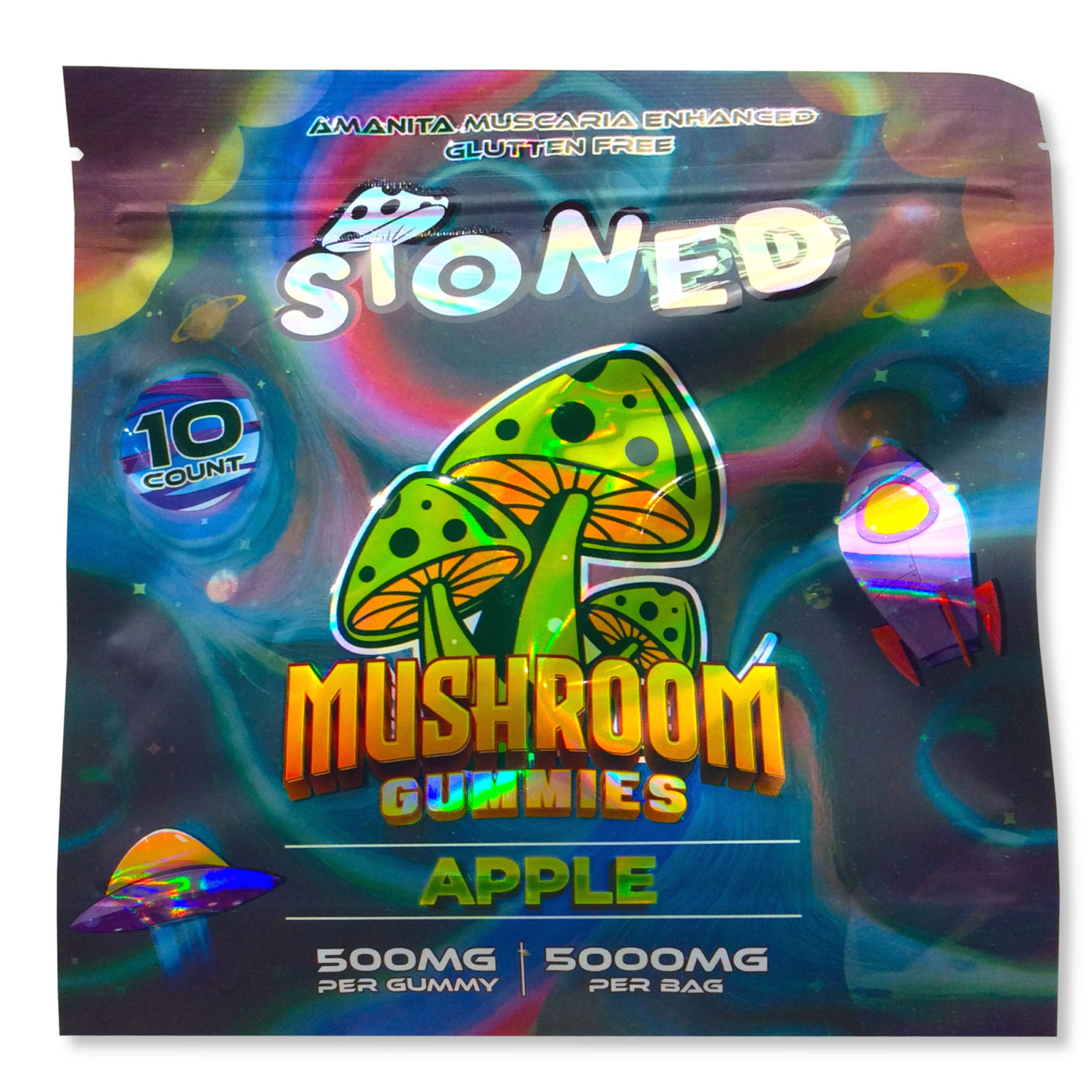 Stoned Mushroom Gummies Apple 5000mg10gummies 1186