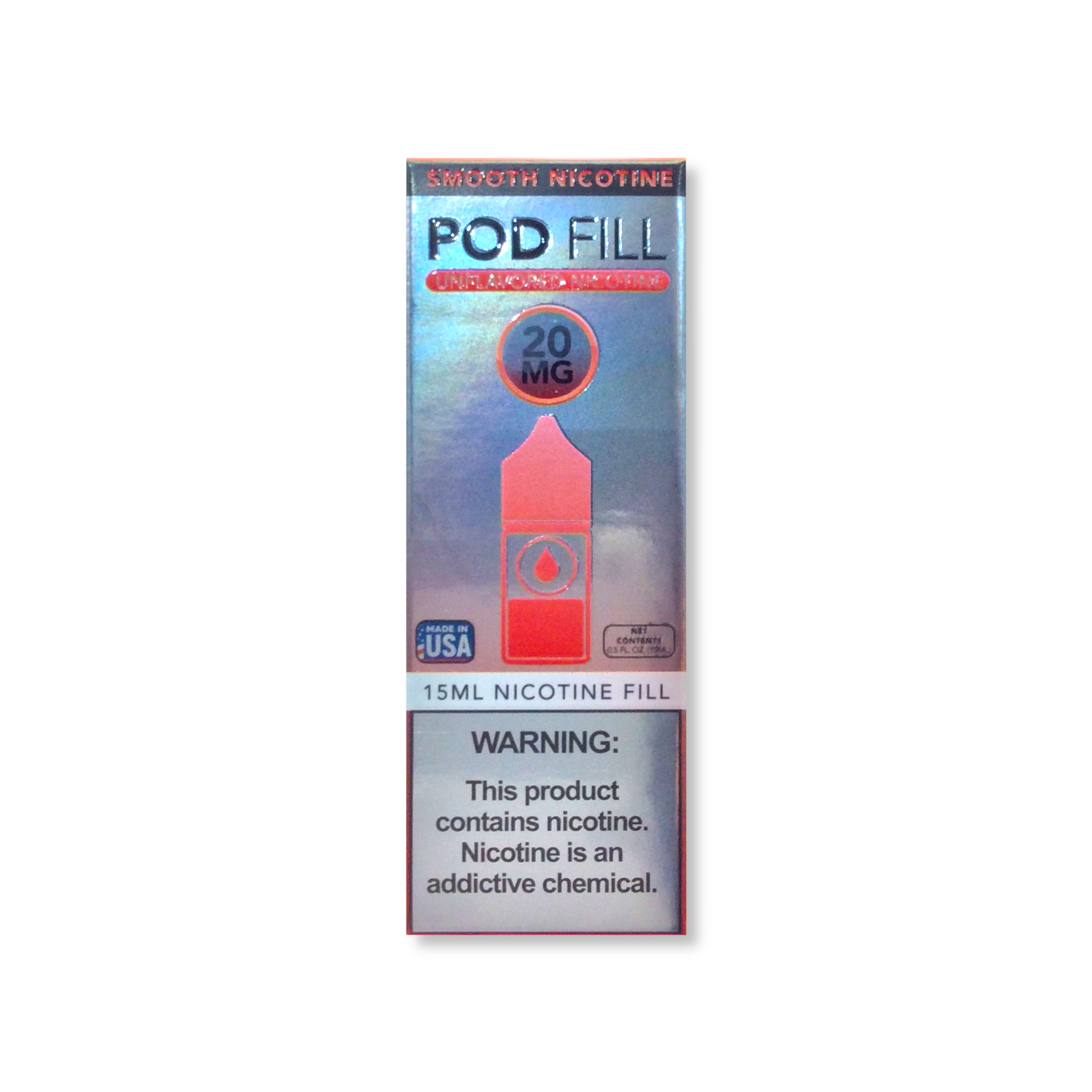 POD FILL UNFLAVORED SALT NICOTINE 20MG/30ML (15ML FILL)