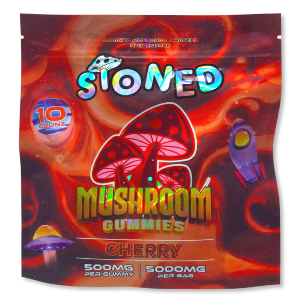 stoned-mushroom-gummies-cherry-5000mg-10gummies