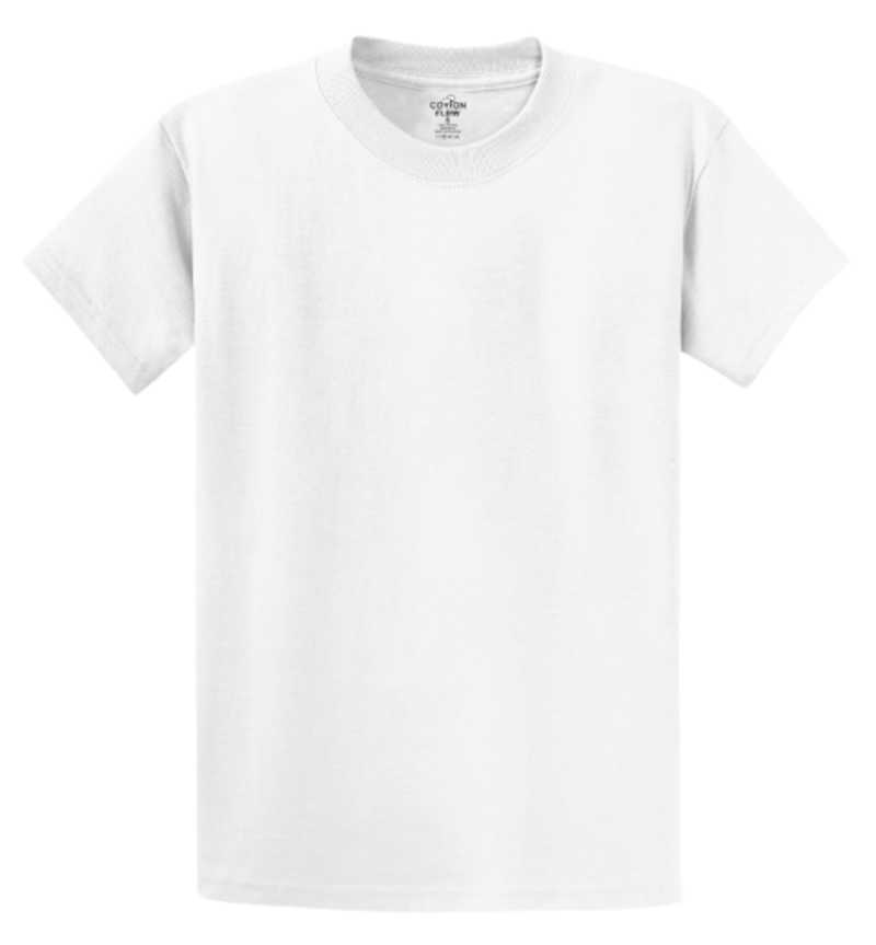 T-SHIRT COTTON FLOW WHITE ASSORTED SIZES