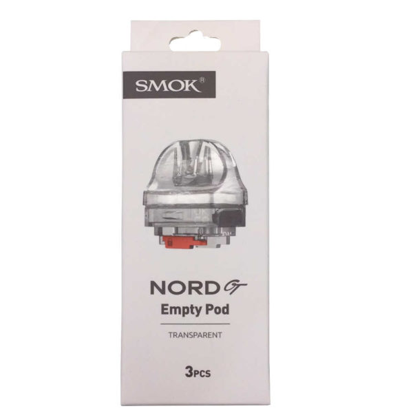 SMOK NORD GT EMPTY POD TRANSPARENT CLEAR (3 CT)