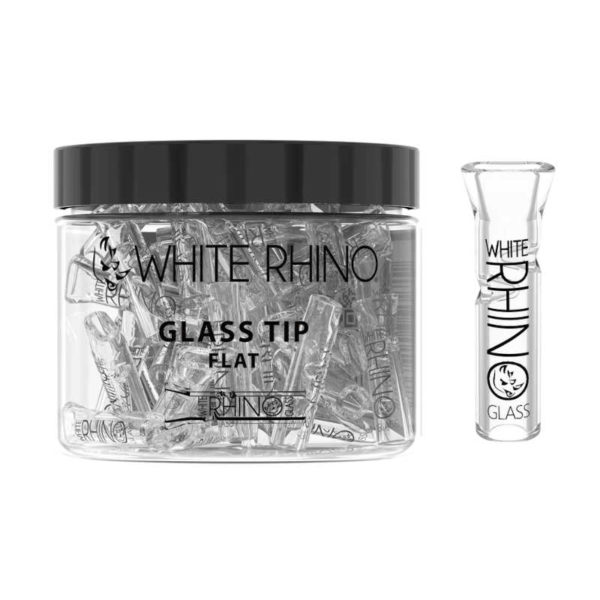 white-rhino-flat-glass-tips-50-ct-jar