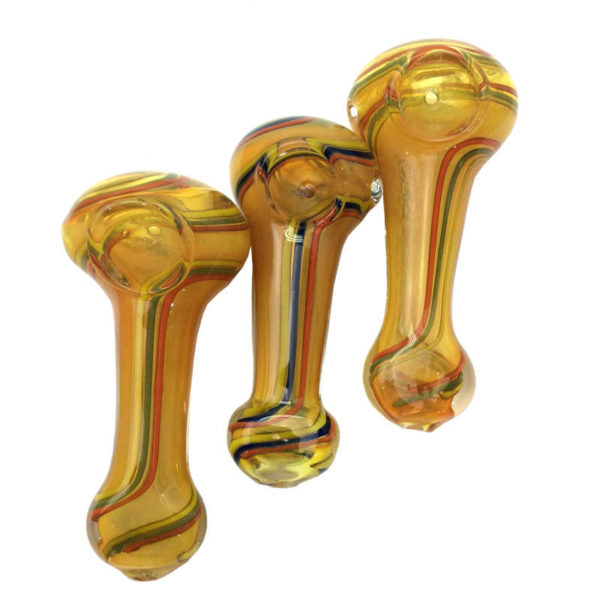 4-inch-gold-fumed-with-rasta-frit-lines-hand-pipe