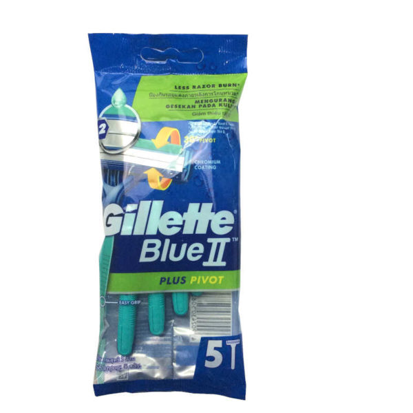 gillette-blue-ii-pivot-razors-dual-blade-5ct-52603