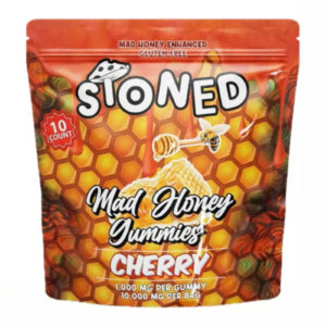 stoned-mad-honey-gummies-cherry-10000mg-10gummies
