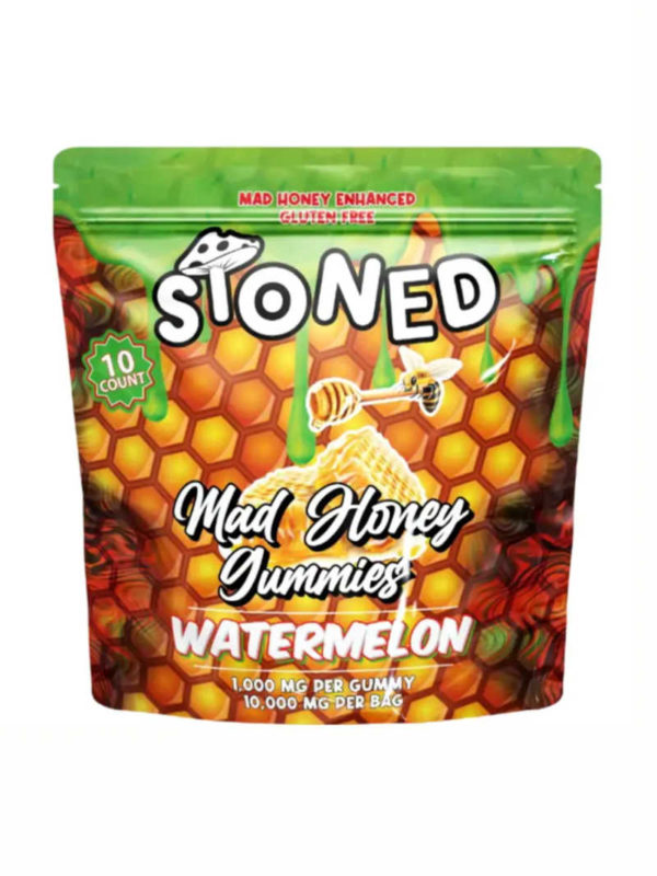 stoned-mad-honey-gummies-watermelon-10000mg-10gummies