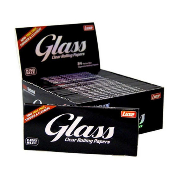 GLASS LUXE CLEAR ROLLING PAPERS KING SIZE (24CT)