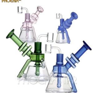 6-inch-slime-5mm-with-shower-head-perculator-recycler-water-pipe