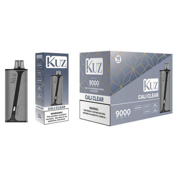 KUZ CALI CLEAR DISPOSABLE BAR 9000PUFFS 19ML