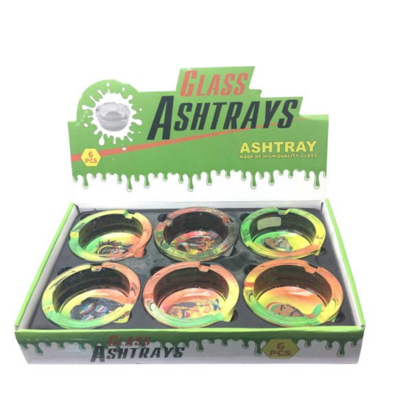 ashtray-round-glass-assorted-charachters-display-box-6ct