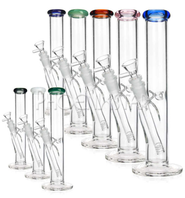 8-inch-clear-glass-with-color-rim-straight-water-pipe