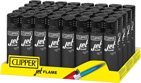 clipper-lighters-jet-flame-soft-touch-black-48-ct