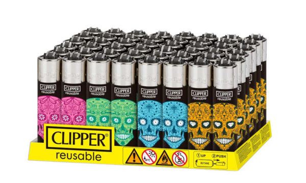 clipper-lighters-sugar-skulls-48-ct