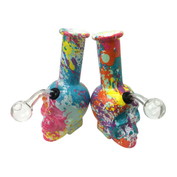 6-inch-graphics-skull-oil-burner-beaker