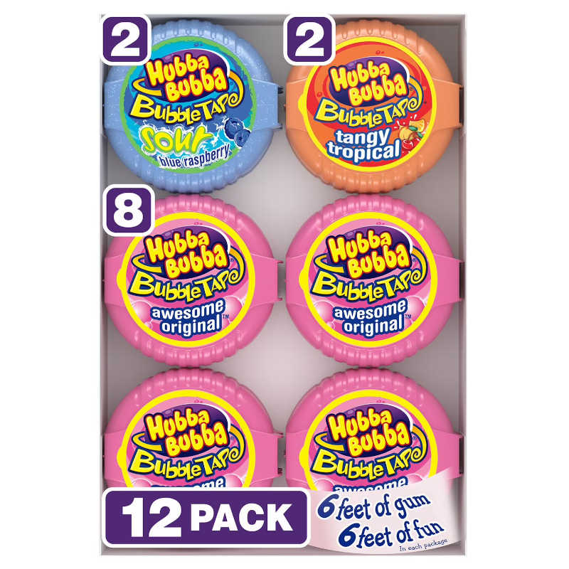 54909 hubba-bubba-assorted-gum-flavors-12-ct