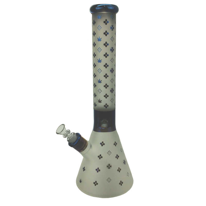 56474 16-inch-frosted-logo-lv-beaker-water-pipe