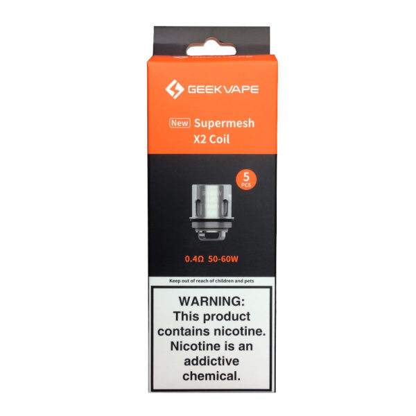 GEEK VAPE NEW SUPER MESH X2 COIL 0.4 OHM (5 CT)