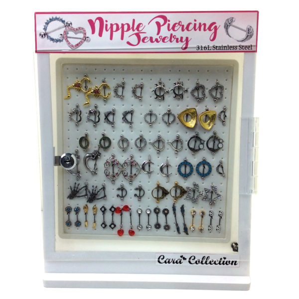 NIPPLE PIERCING JEWELRY LED DISPLAY (60 CT)