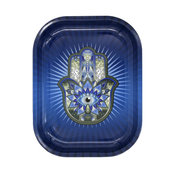 hamsa-blue-small-metal-tray-7x5-5