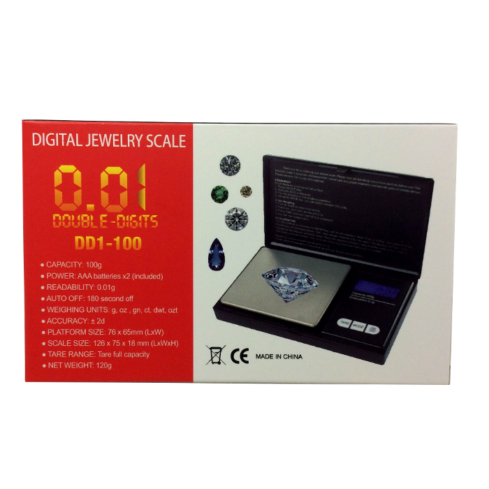 DIGITAL JEWELRY SCALE RED1100 (100gX0.01g)