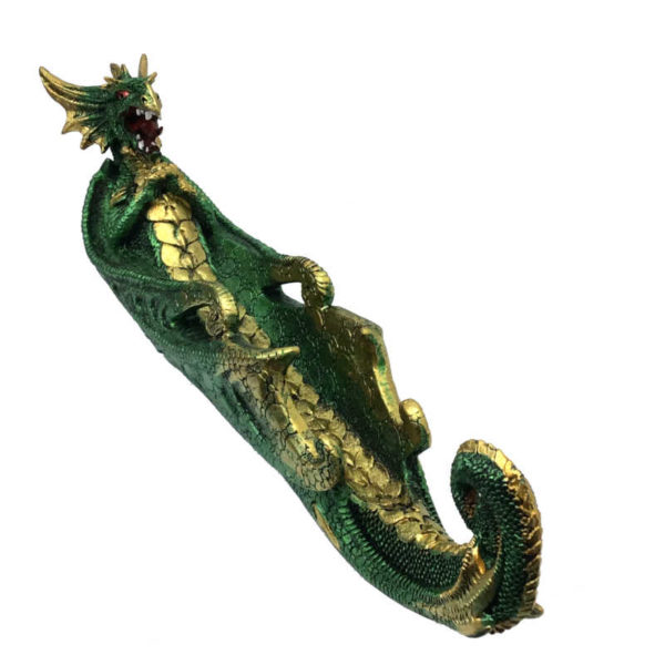 12-inch-green-dragon-polystone-incense-burner