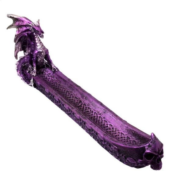 12-inch-purple-dragon-polystone-incense-burner