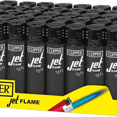 clipper-lighters-jet-flame-soft-touch-black-48-ct