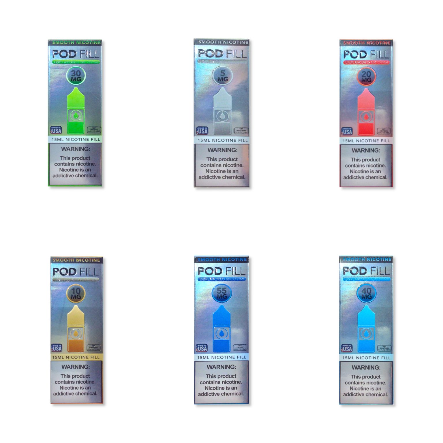 POD FILL UNFLAVORED SALT NICOTINE 30ML (15ML FILL)