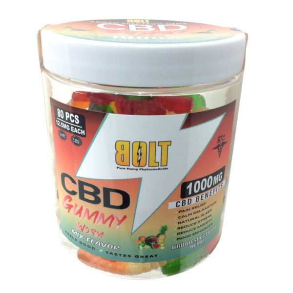 CBD BOLT 1000MG GUMMY WORMS GUMMIES