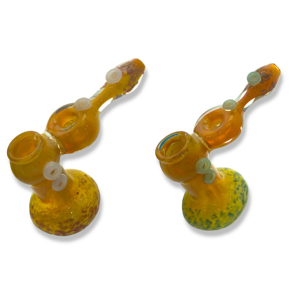 6 INCH FRIT FUME DONUT STANDING HAMMER WATER PIPE