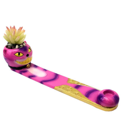 12-5-inch-tripy-cat-with-plant-polystone-incense-burner