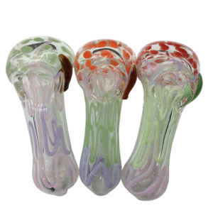 4-5-inch-deep-head-solid-color-frit-lines-hand-pipes