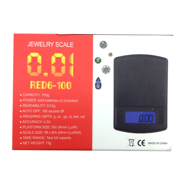 DIGITAL JEWELRY SCALE RED6100 (100gX0.01g)