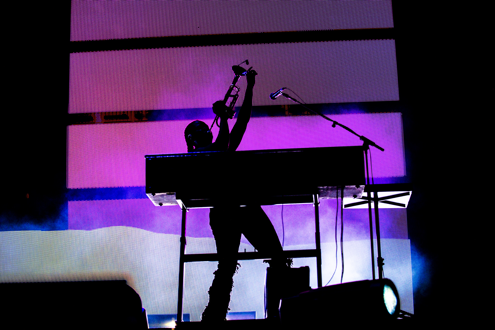 AJR performing at Merriweather Post Pavilion - August 10, 2025