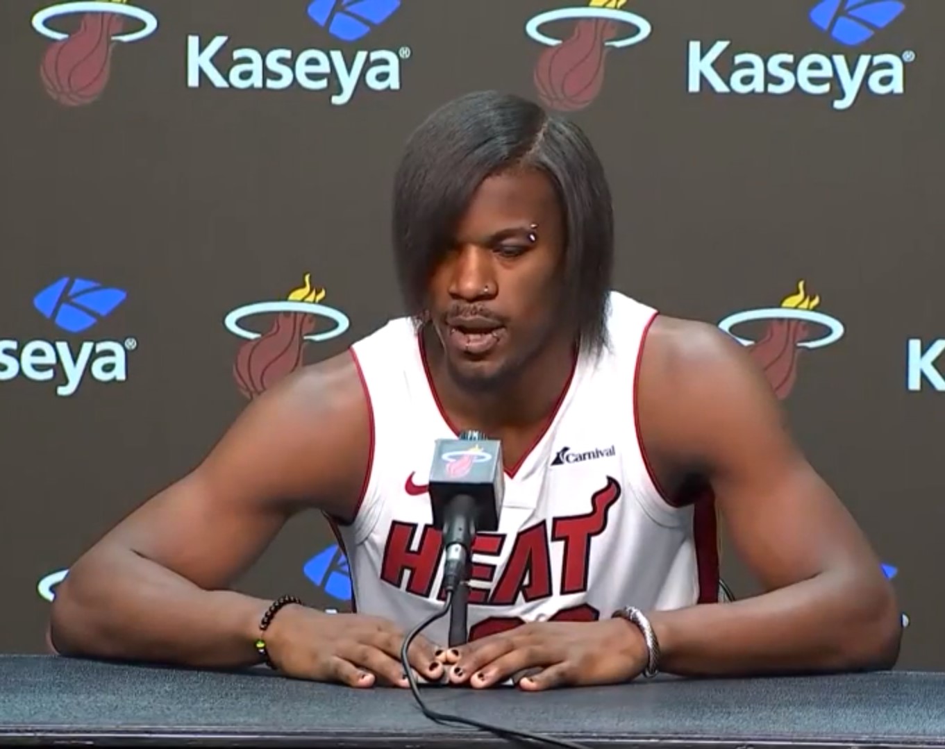 Jimmy Butler Debuts Unique 'Emo' Style at Miami Heat Media Day