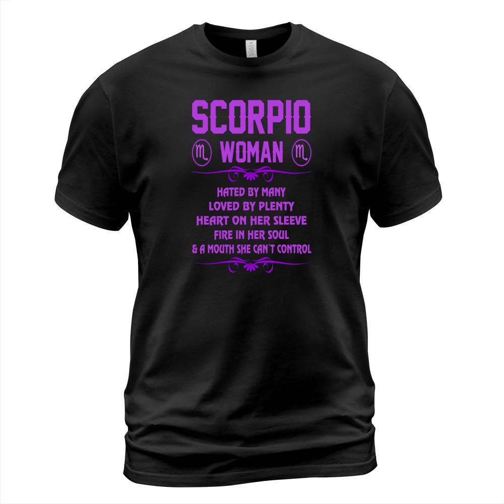 Scorpio Woman Heart Sleeve Fire Soul Zodiac Tshirt - Women’s Premium T-Shirt T-Shirt Unisex