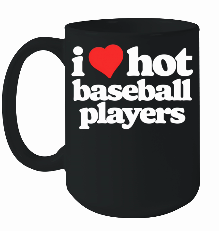 I Love Hot Baseball Players 80S Heart Ceramic Mug
