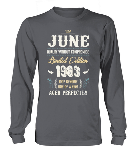 June 1983 Vintage Birthday Present Long sleeved Unisex