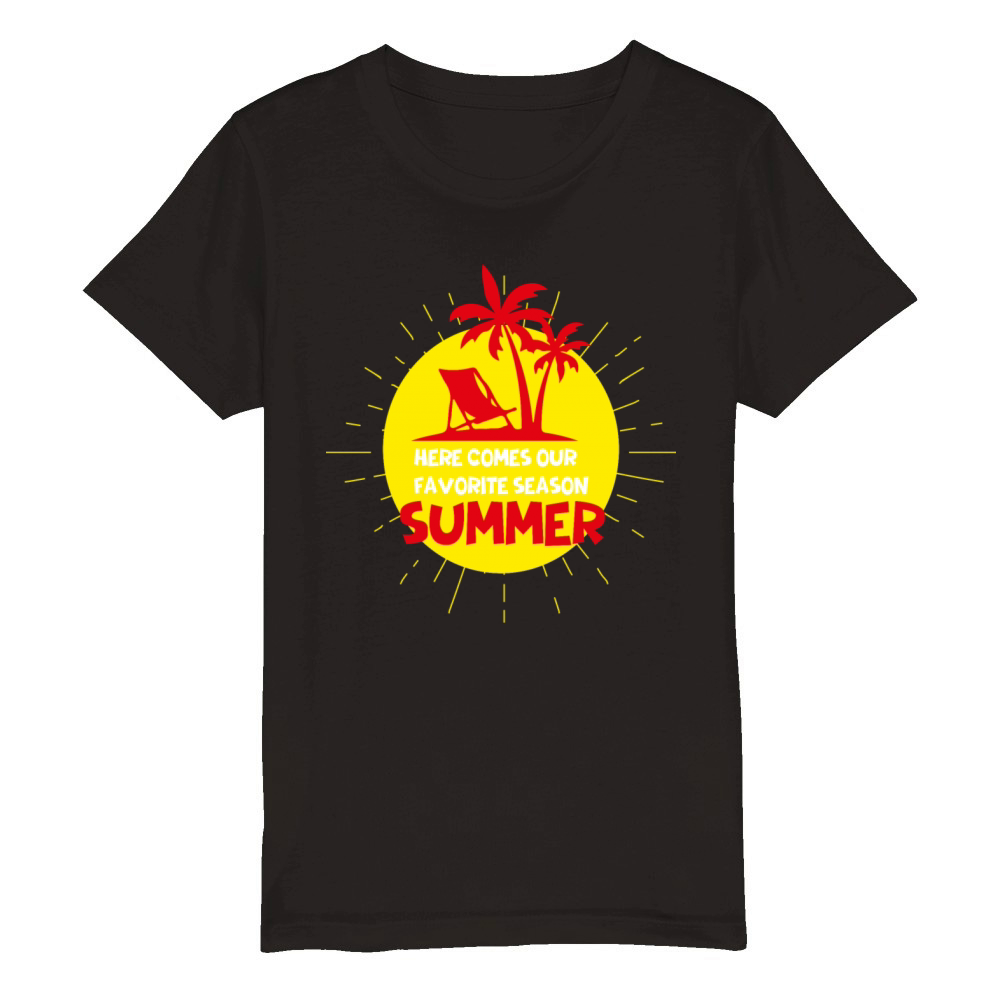 summer is our favorite season Organic Kids Crewneck T-shirt